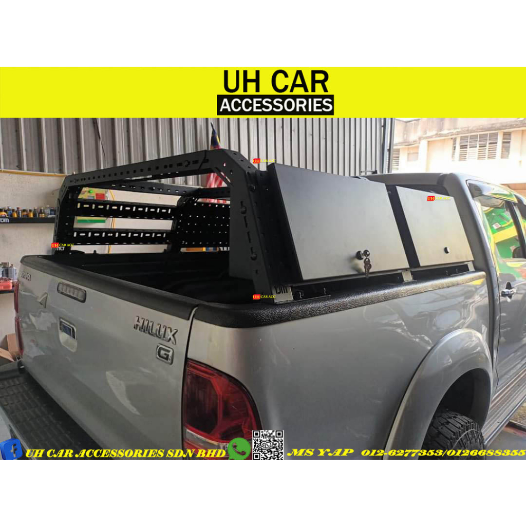 UNIVERSAL RANGER HILUX NAVARA TRITON DMAX BT50 TJM BED RACK ROLL BAR ...