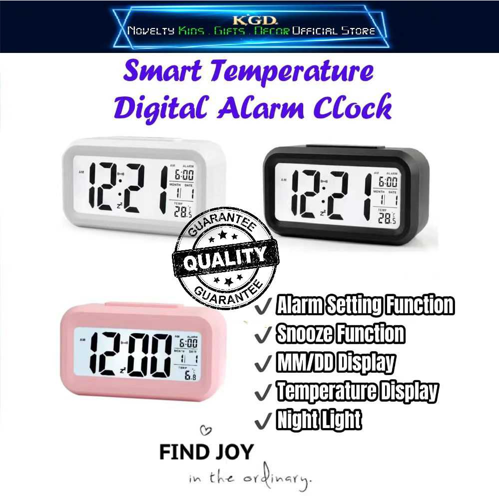 Cozy Smart Temperature Digital Alarm Clock Jam Loceng Penggera Digital