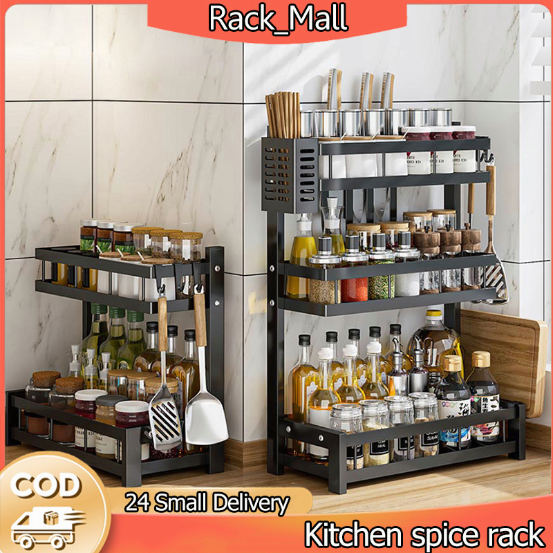 Kitchen Spice Rack Organizer 304 Stainless Steel Multifunction seauce ...