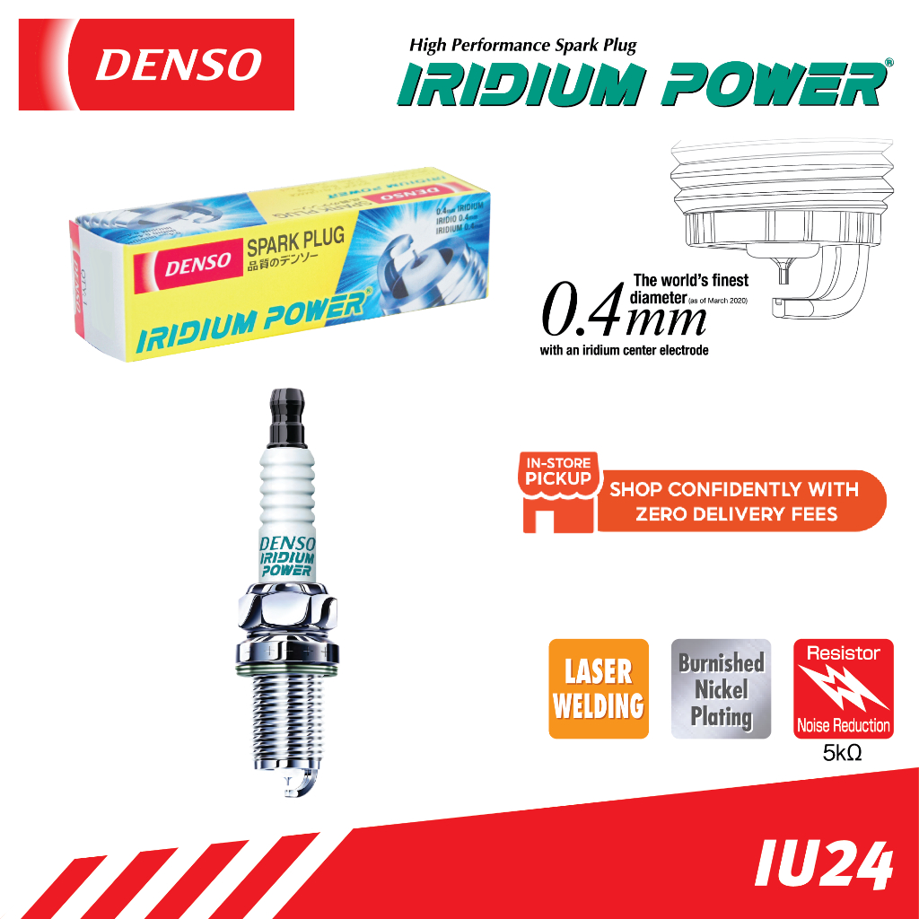 DENSO Motorcycle Spark Plug Iridium Power IU24 0677009270 (1pc