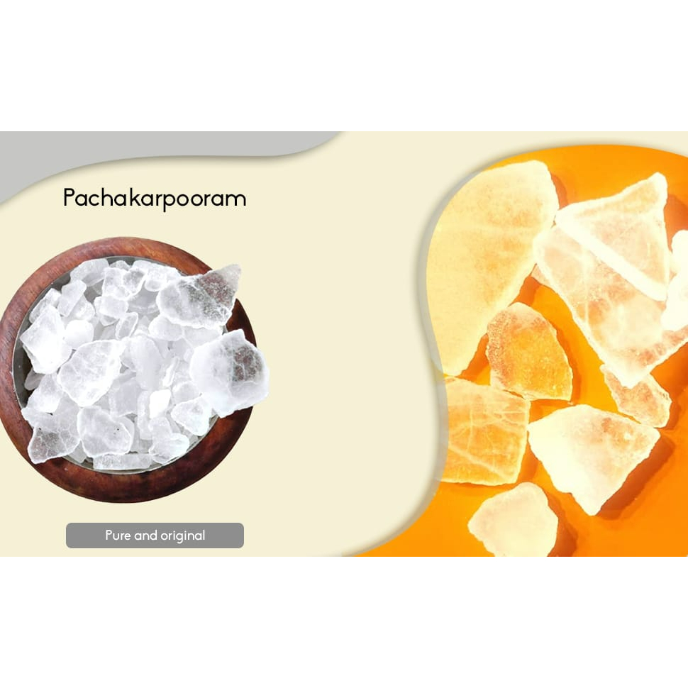Pachai Karpuram (50 Grams) Edible Camphor (direct from India) Prayers ...