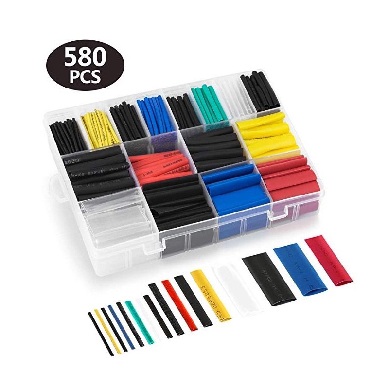 🌟580pcs🌟Heat Shrink Insulation Tube wire Wrap wayar wire Sleeve Set Box
