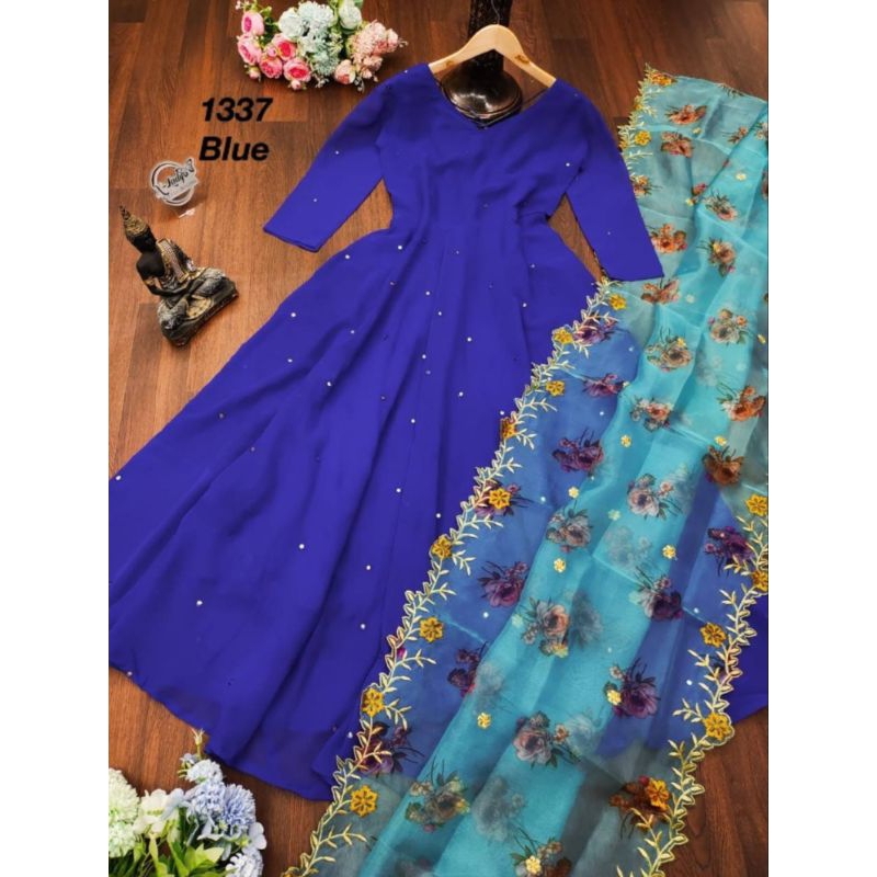 Rai_Georgette Maxi Dress(ready stock) | Shopee Malaysia