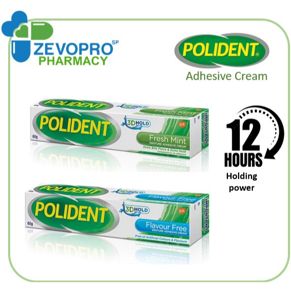 POLIDENT DENTURE ADHESIVE CREAM 20G/ 60G Shopee Malaysia