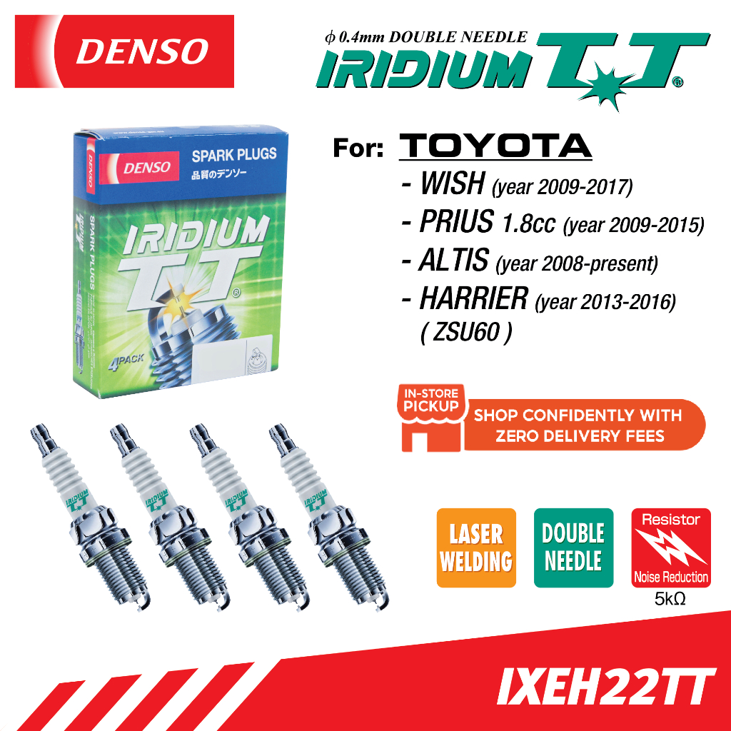 DENSO Iridium TT IXEH22TT Spark Plug For Toyota Wish Altis Prius
