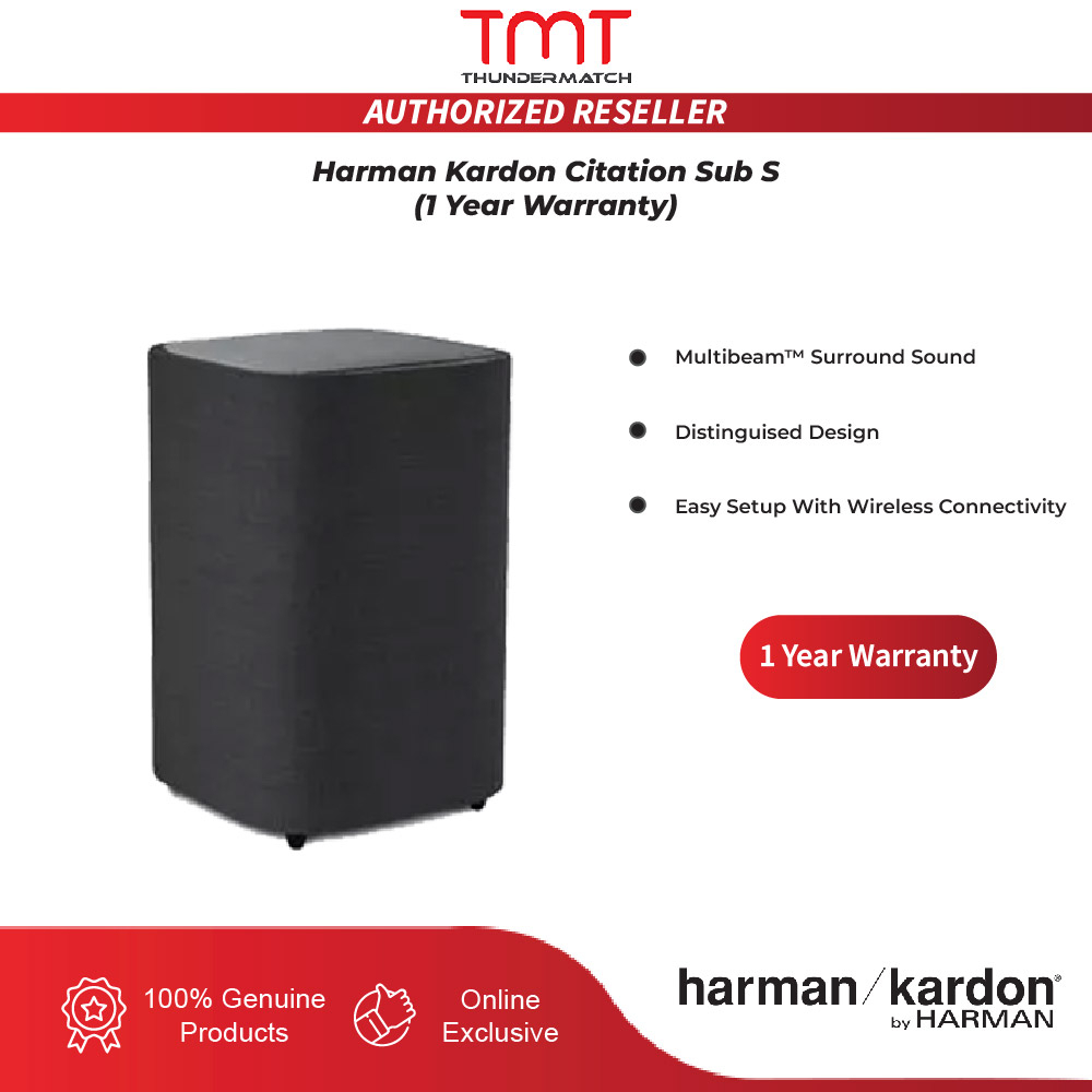 Harman Kardon Citation Sub S Compact Wireless Subwoofer with Deep Bass