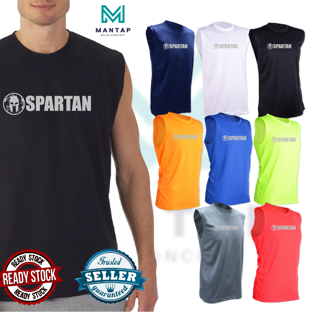 SPARTAN REEBOK JerSEY UNISEX MICROFIBER TEE ROUND NECK SLEEVELESS T SHIRT MMA UFC ONE CHAMPION BAJU LELAKI SPORTS SHIRT Shopee Malaysia