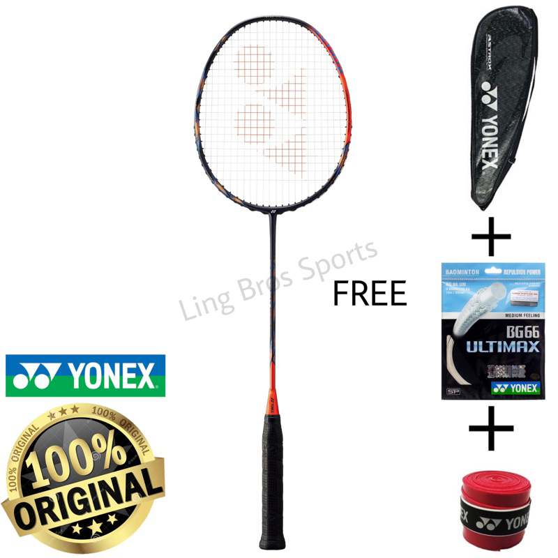 Yonex Astrox 77 Pro High Orange 4UG5/3UG5 *FREE (Yonex BG 66 Ultimax ...