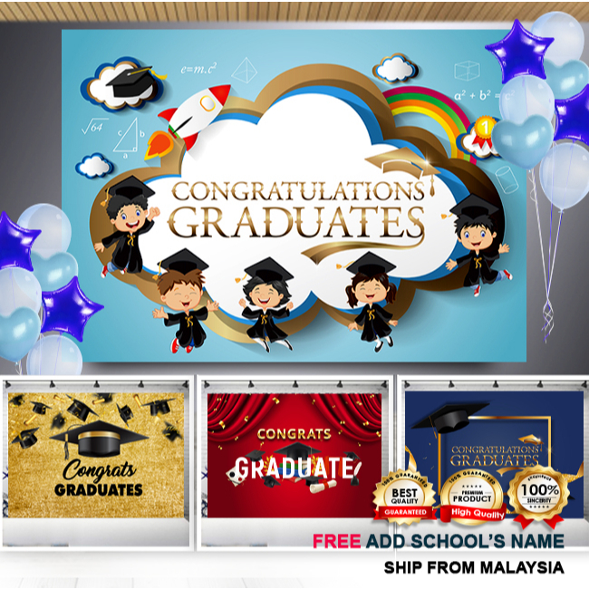 School Banner / Sekolah Backdrop - Graduate / Graduasi Apresiasi ...