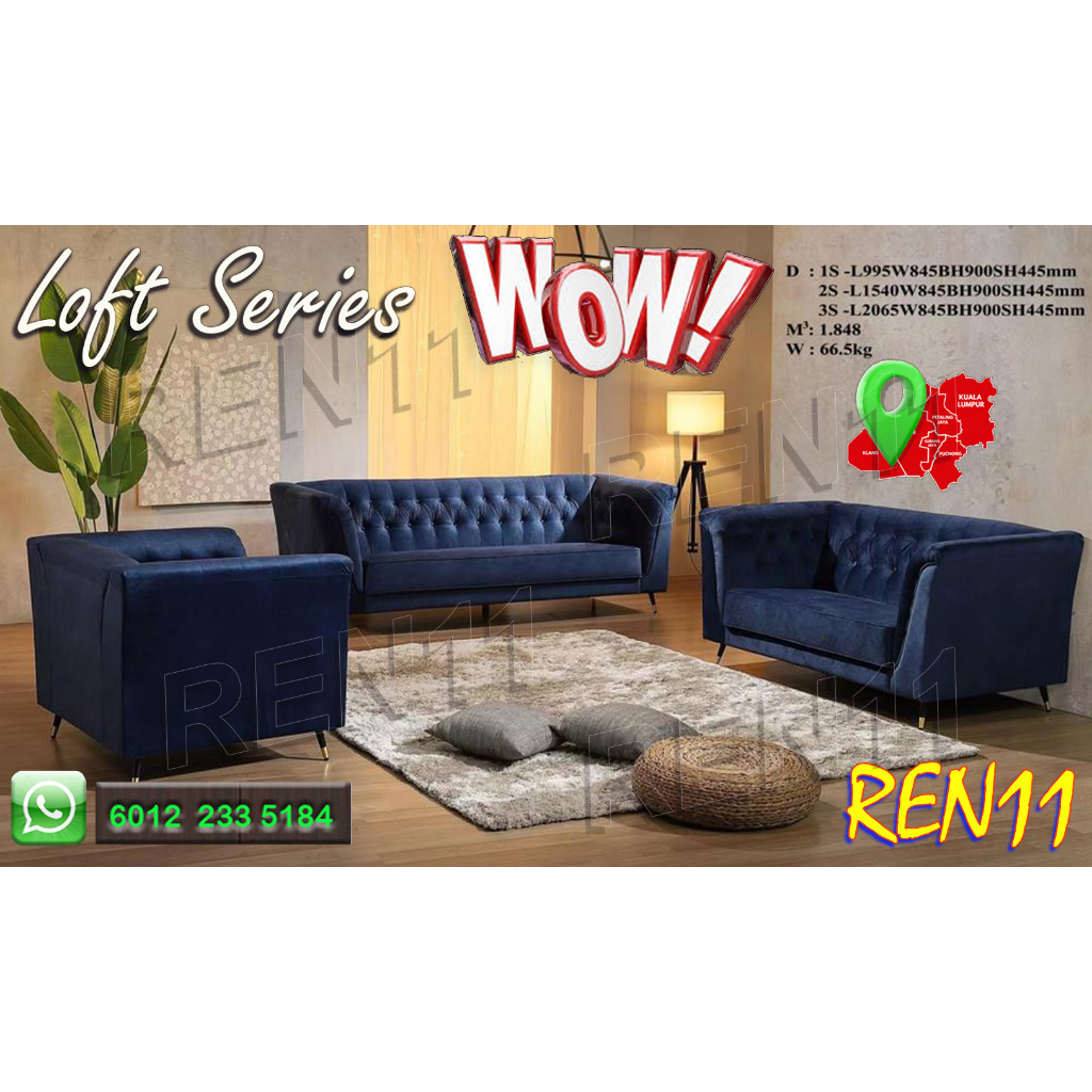 M 500656 1+2+3 modern Quality Sofa Set Klang Valley Only Shopee