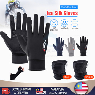 🔥Motorcycle Gloves Non-Slip Gloves Ice Silk Rider Glove UV Outdoor Sports  Driving Riding Fishing Gloves Sarung Tangan 手套