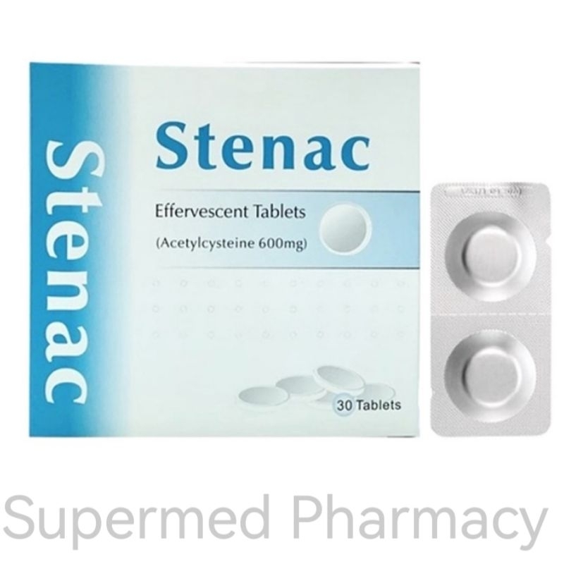 Stenac Effervescent Tablets 2's (Acetylcysteine 600mg) | Shopee Malaysia