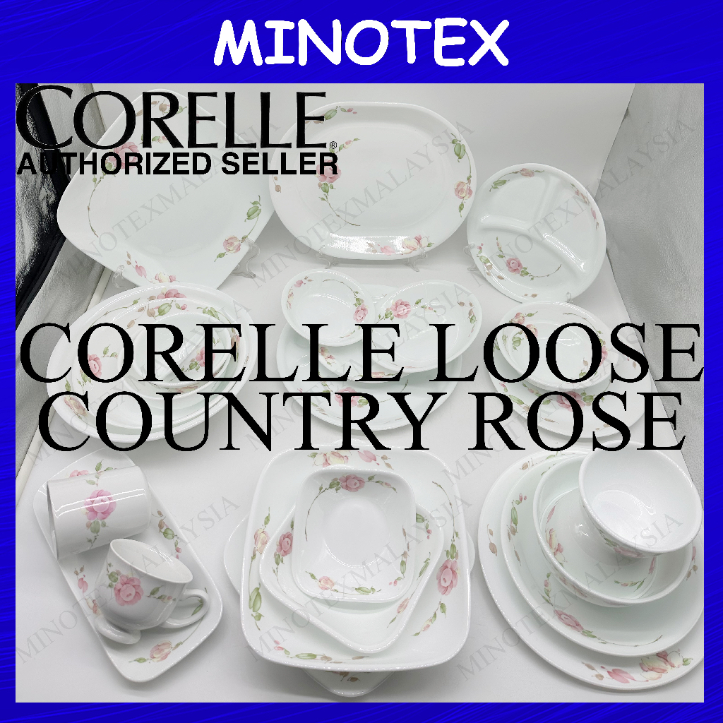 Corelle Loose Country Rose Divided Plate Dessert Bowl Soup Plate