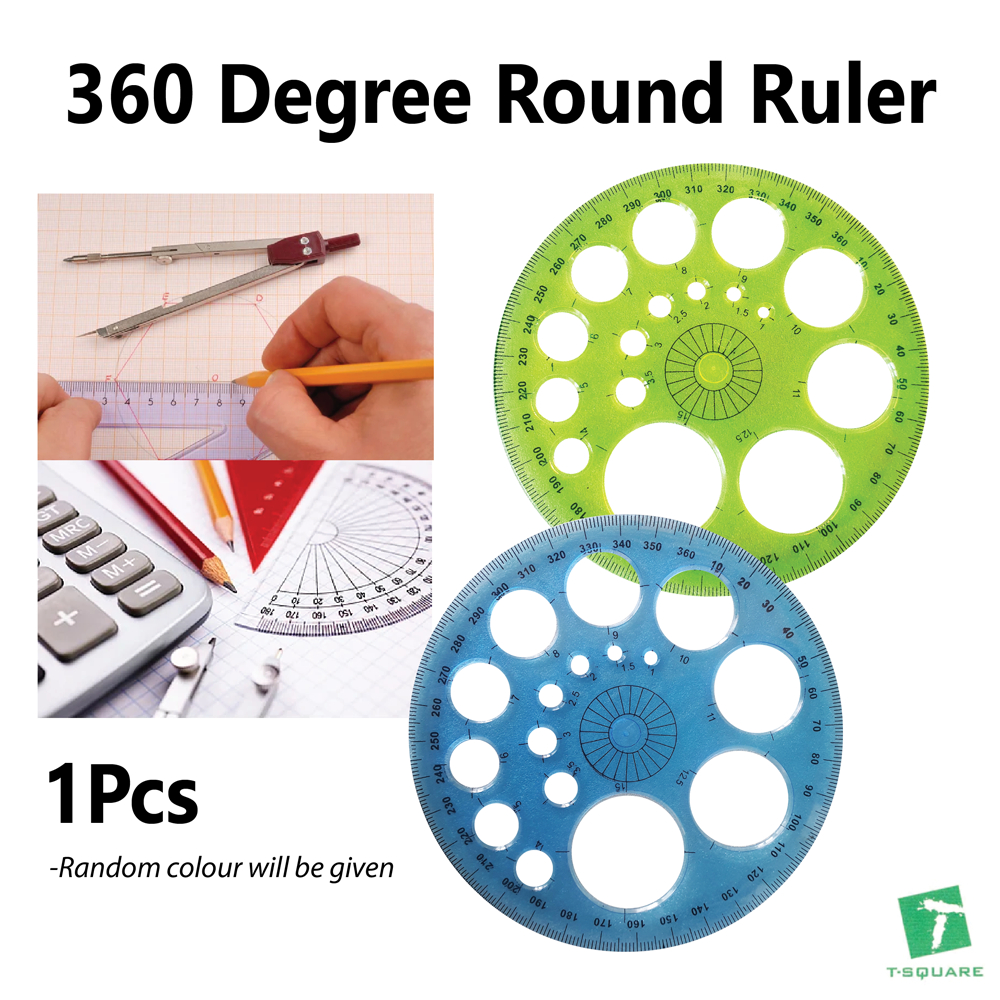 360 Degree Round Ruler | Geometry Ruler | Shopee Malaysia