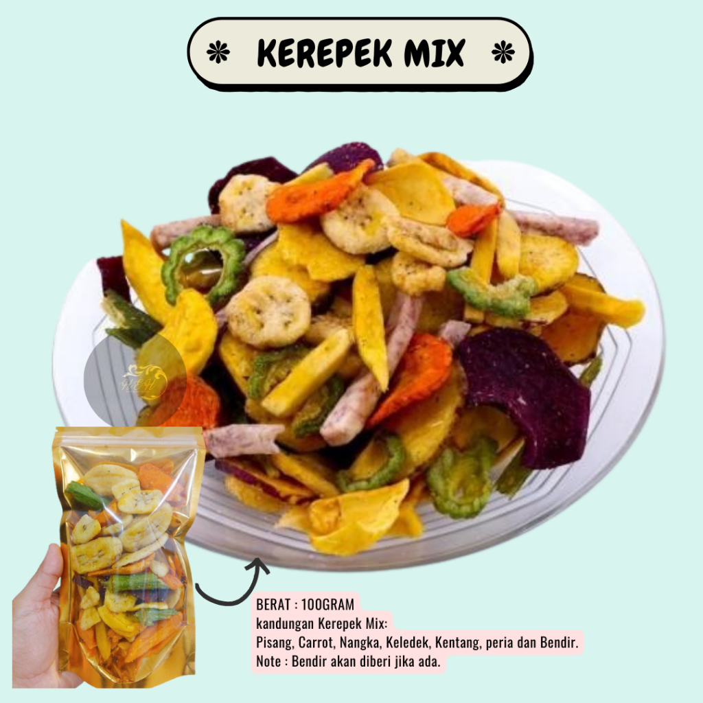 Pos setiap hari/HALAL/Kerepek Buah & Sayur Kering 100G/Dried Fruits And