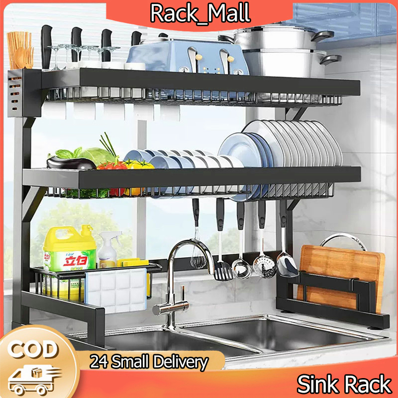 Rak Pinggan Stainless Steel Sink Rack Dish Drainer Storange Rack Rak ...
