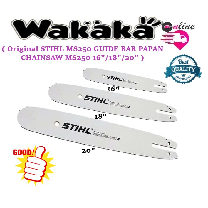 Original STIHL Ms170 Ms180 MS250 GUIDE BAR PAPAN CHAINSAW 16