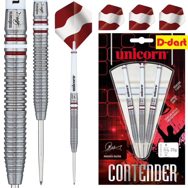 UNICORN STEEL TIP DART 25G CONTENDER 95 TUNGSTEN DARTS MADARS RAZMA