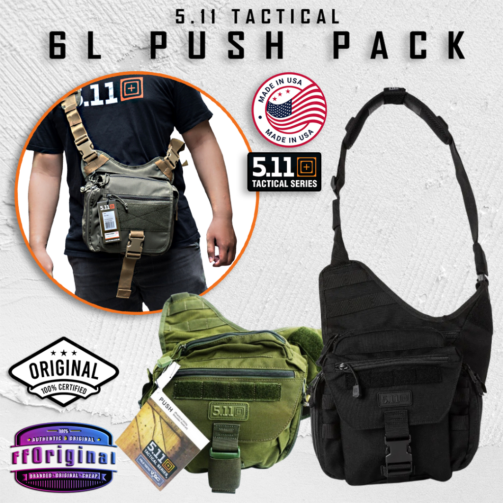 5.II TACTICAL Heavy Duty 6L Push Pack Waist Bag Military Army | Shopee ...