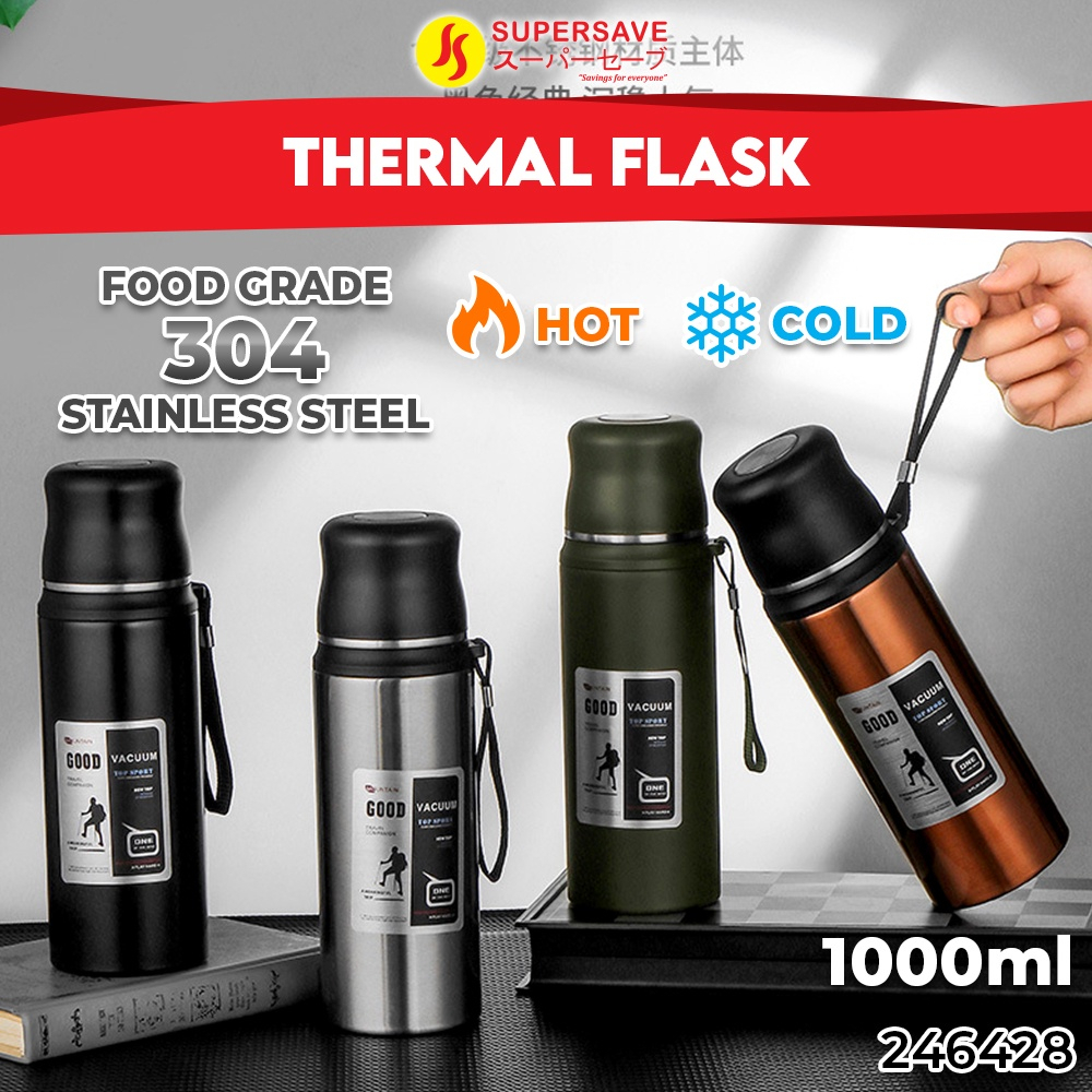 SUS304 Stainless Steel Vacuum Flask Large Capacity Thermo Bottle Heat