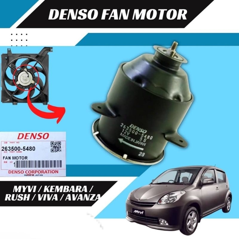 ORIGINAL DENSO Radiator Fan Motor 2635005480 (Kembara / Myvi / VIVA