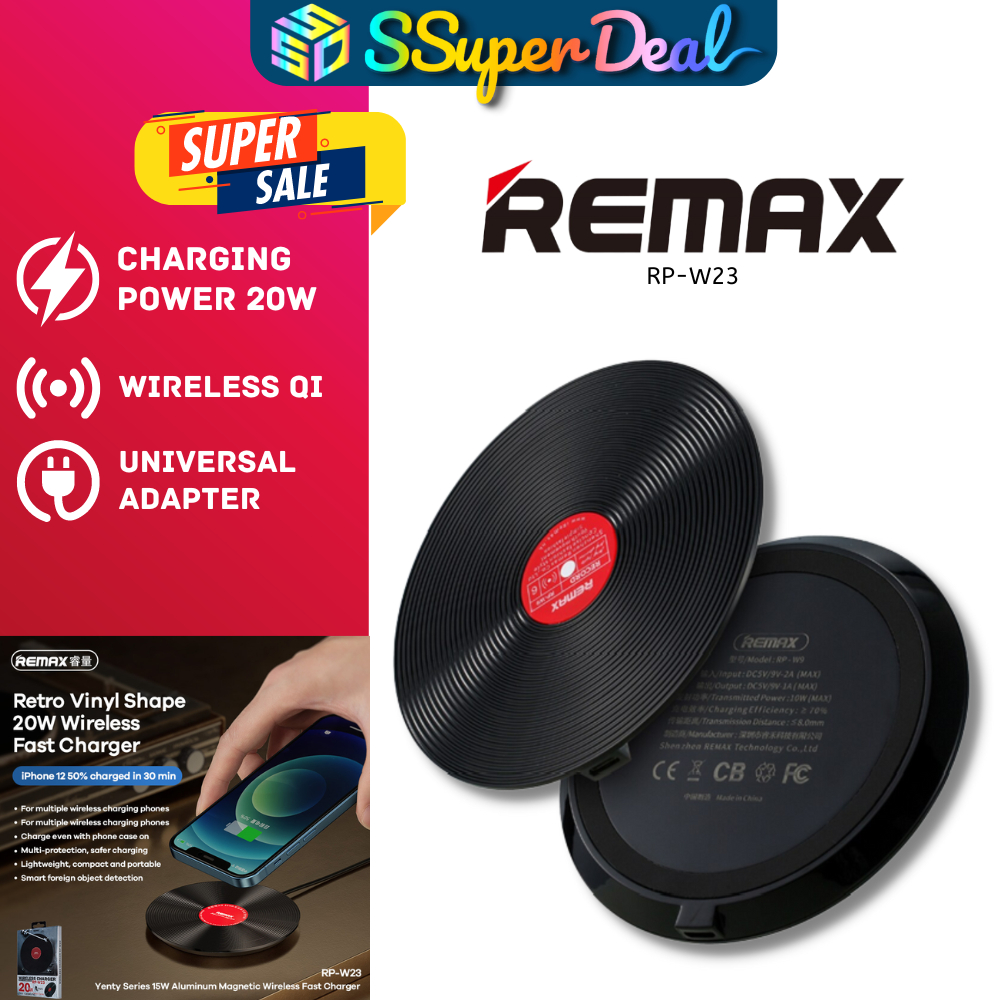 Remax RP-W23 Vinyl Series II 20W Desktop Wireless Charger | Shopee Malaysia