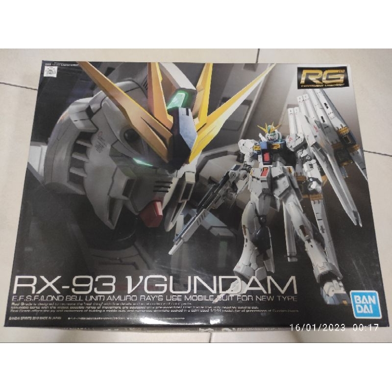 Gundam RG 1/144 – Nu Gundam – Kit De Montage Bandai – Nécessite Assemblage – Dès 15 Ans