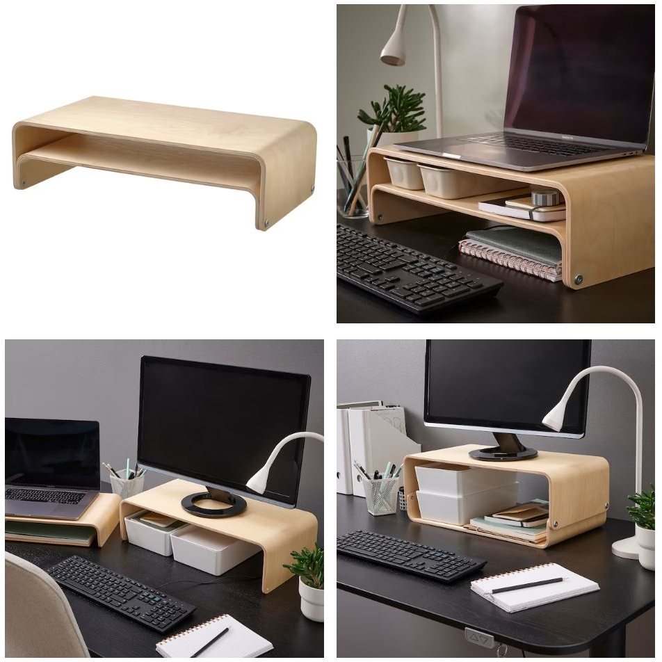 VATTENKAR Laptop/monitor stand, birch, 52x26 cm Shopee Malaysia