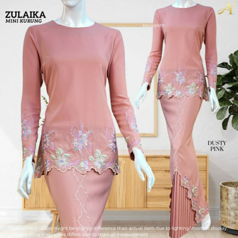 Ready Stock Baju Kurung Kedah Sulam Moden Zulaika Baju Raya 2023 Kurung