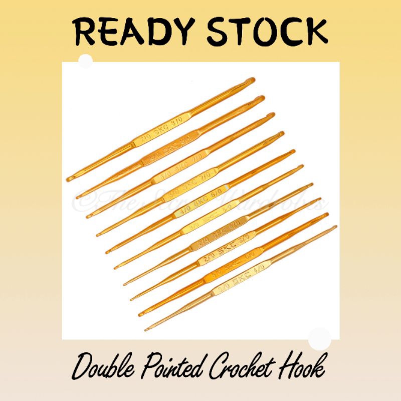 [READY STOCK] Double Hook B Double Pointed Crochet Hook / Double Sided