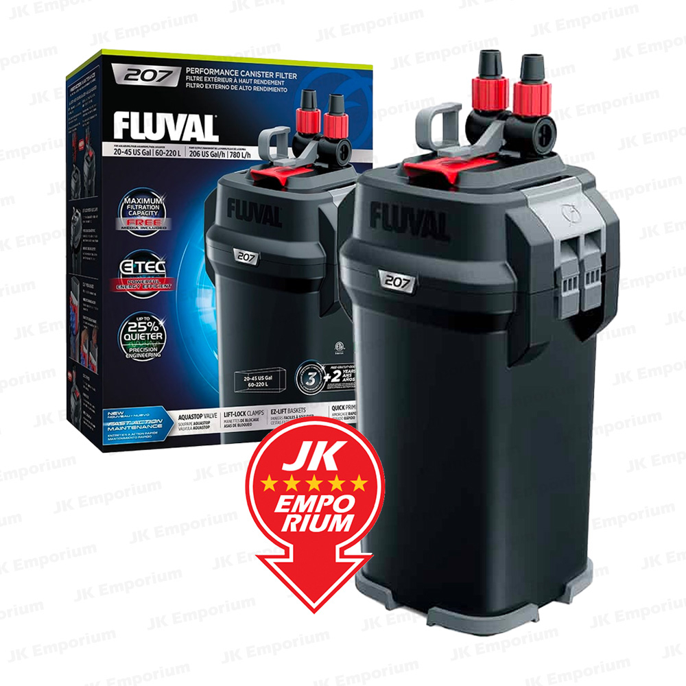 Fluval 207 Performance External Canister Aquarium Biological Filter