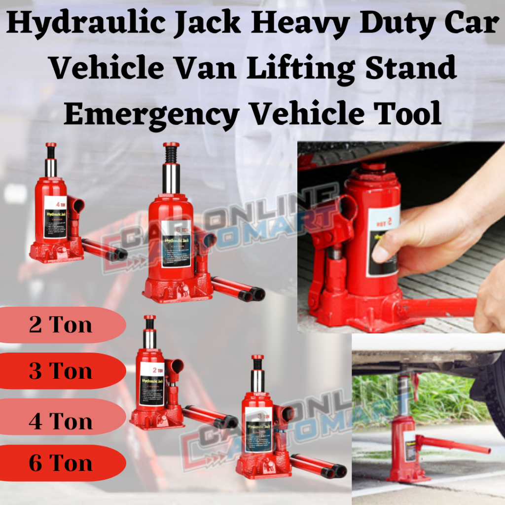 HEAVY DUTY HYDRAULIC CAR BOTTLE JACK Lifting Stand Emergency Vehicle
