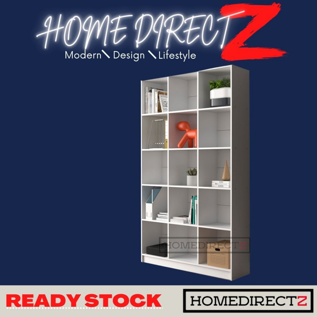 HDZ Bookshelf Rack Divider with 15 Compartments Rak Buku Book