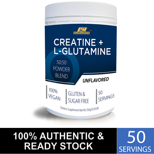 Pharmanutri Creatine Monohydrate + Glutamine 250 g (50 serving) 2 in 1