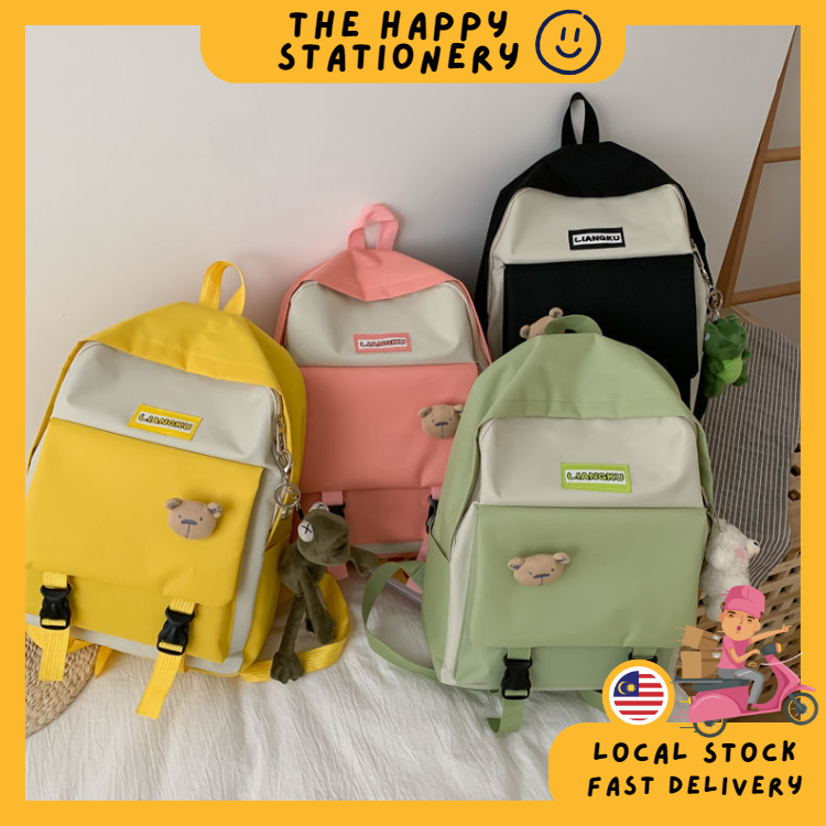[Ready Stock] Backpack Woman Version Of Fashion Simple School Bag ...