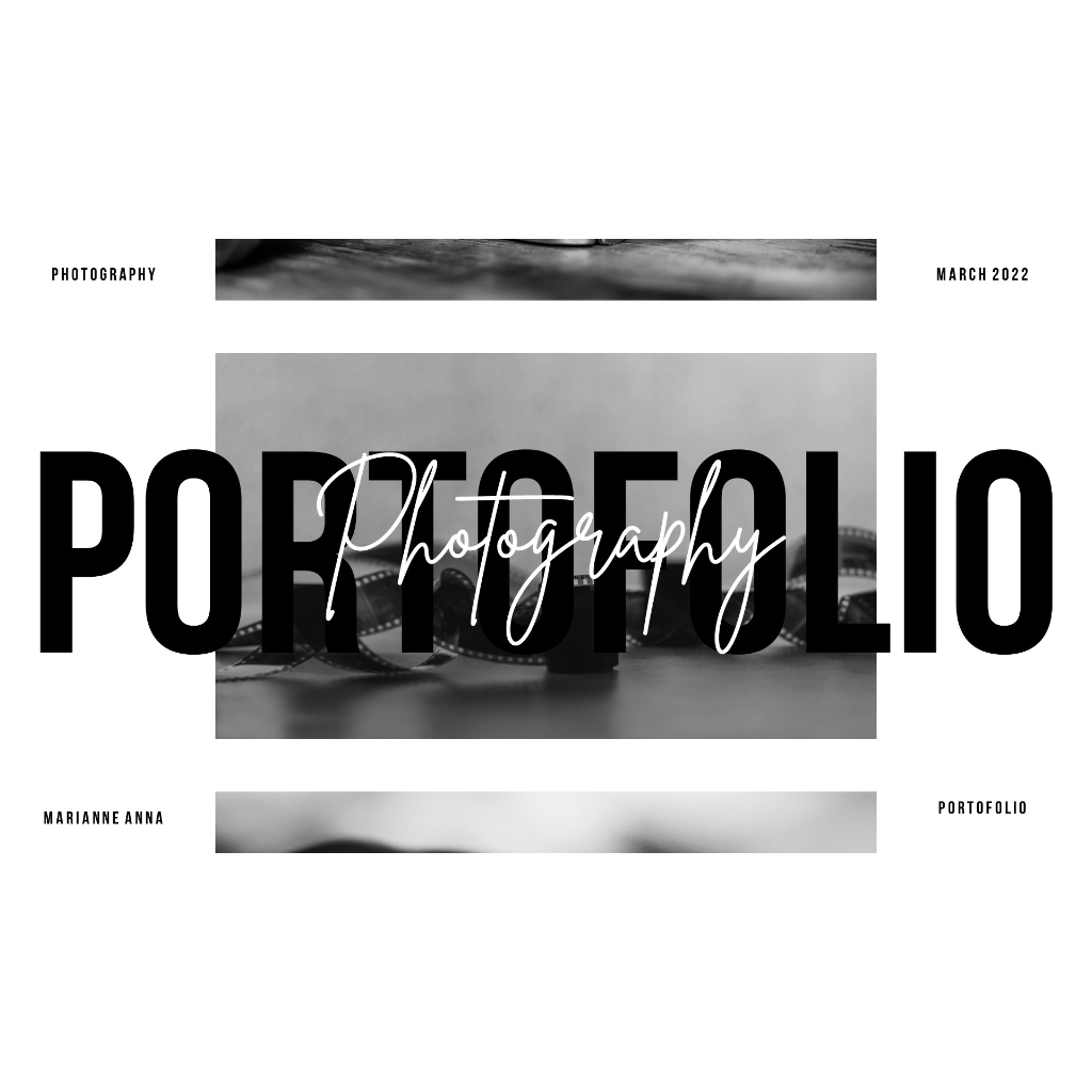 Presentation Slide pptx Black & White Minimalist Elegant Photographer ...
