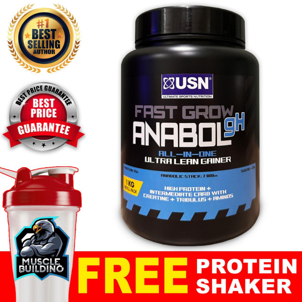 USN Fast Grow Anabolic Lean Weight Gainer Mass Protein Powder original