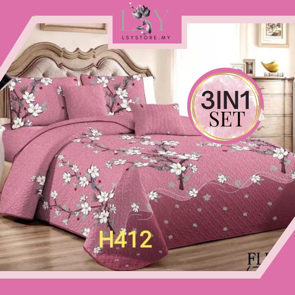 CADAR BEDSHEETS PATCHWORK SET 3 in 1/ CARDAR PATCHWORK Queen Size(2.3*2 ...