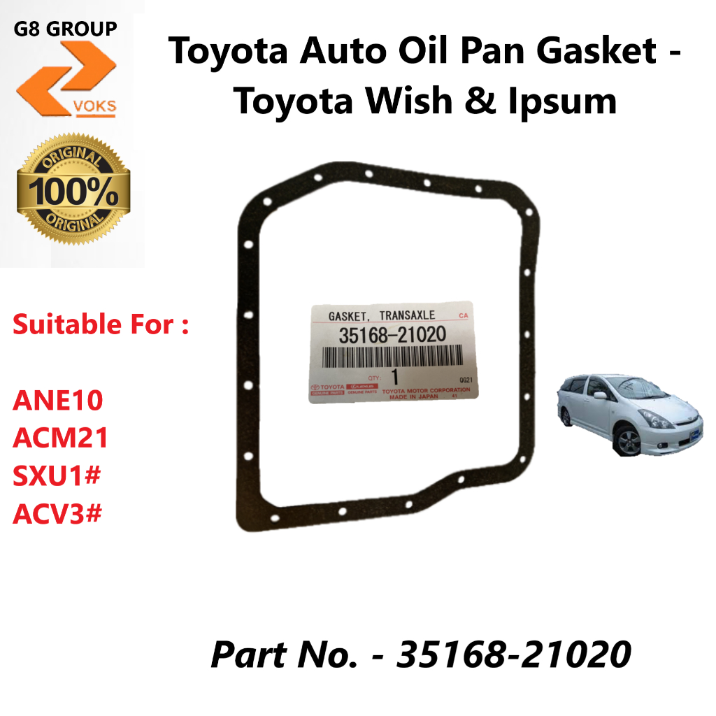 Toyota Auto Oil Pan Gasket Toyota Wish & Ipsum ( 3516821020 ) Shopee Malaysia