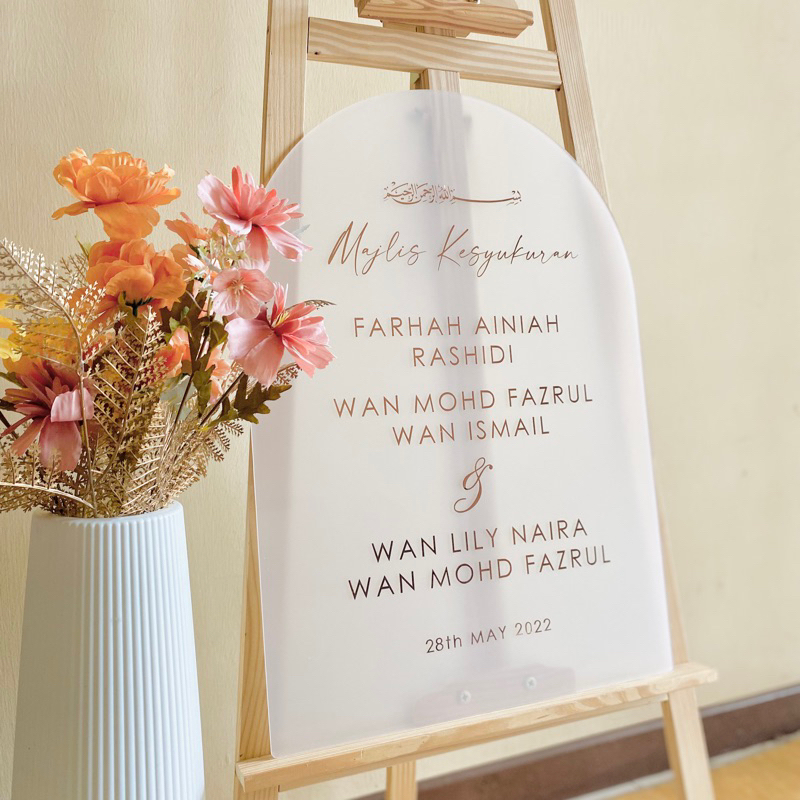 Custom Acrylic Board for Wedding/ Custom Board/ Wooden