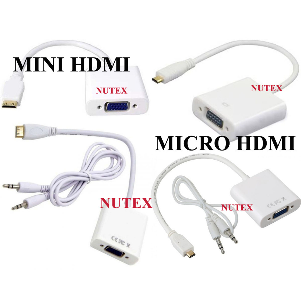 Micro HDTV to VGA / Mini HDTV to VGA Video Converter Adapter Cable VGA ...