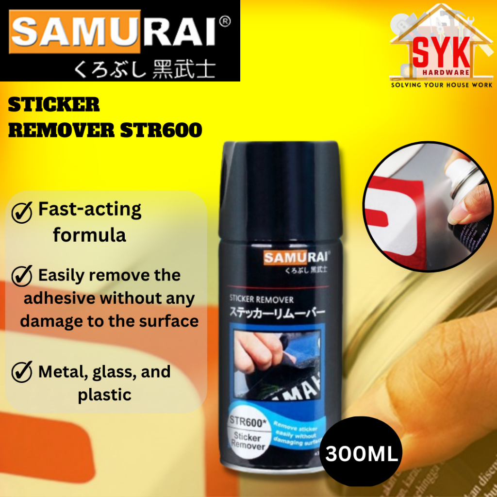 SYK Samurai Paint STR600 Sticker Remover Spray Car Adhesive Tape