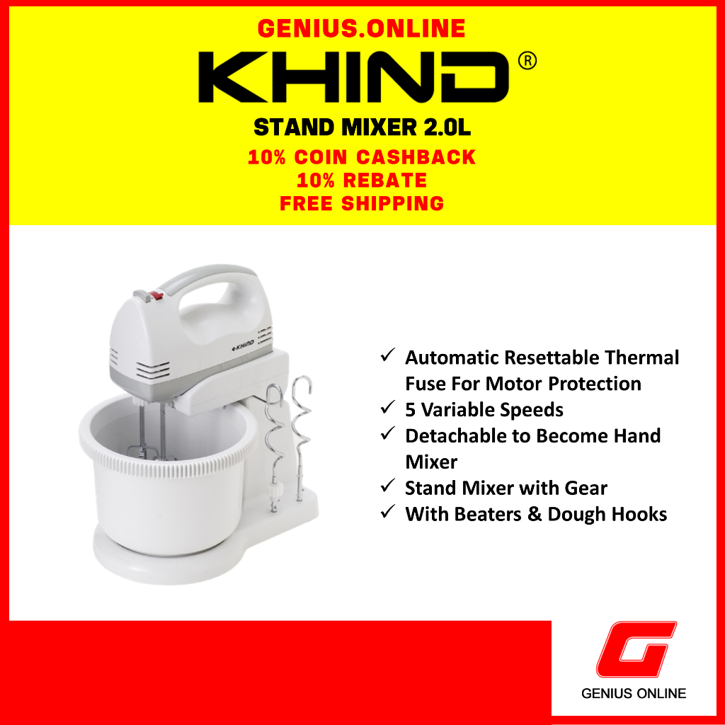 KHIND/PENSONIC Stand Mixer (2.0L/3.0L/3.5L) SM220/PM214/SM335P Shopee