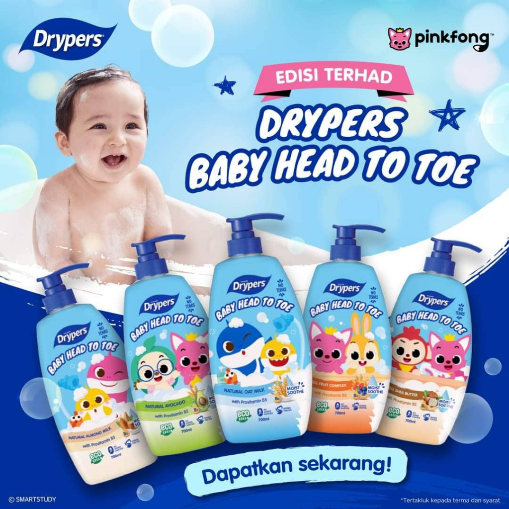 DRYPERS BABY BATH HEAD TO TOE 700ml Shopee Malaysia