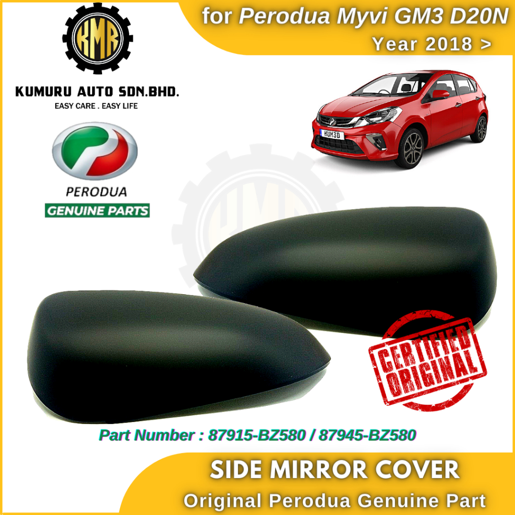 Black Original Perodua Outer Side Mirror Cover For Perodua Myvi Eco Myvi D N Myvi Mg Myvi