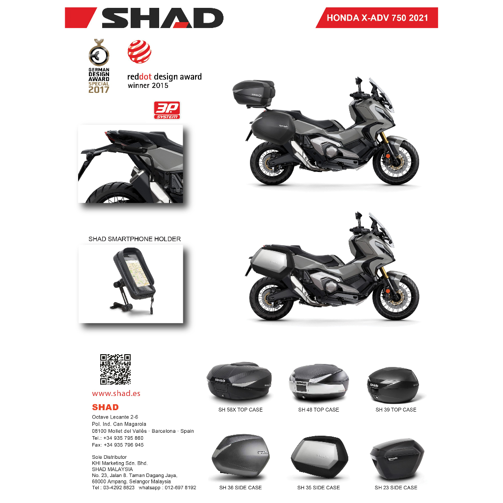 Shad Z0DV35ST Portapacchi Top Master per Zontes ADV 368 dal 2025