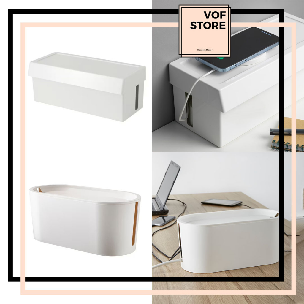 IKEA CABLE MANAGEMENT BOX WITH LID ROMMA SATTING BOX KOTAK PENGURUSAN