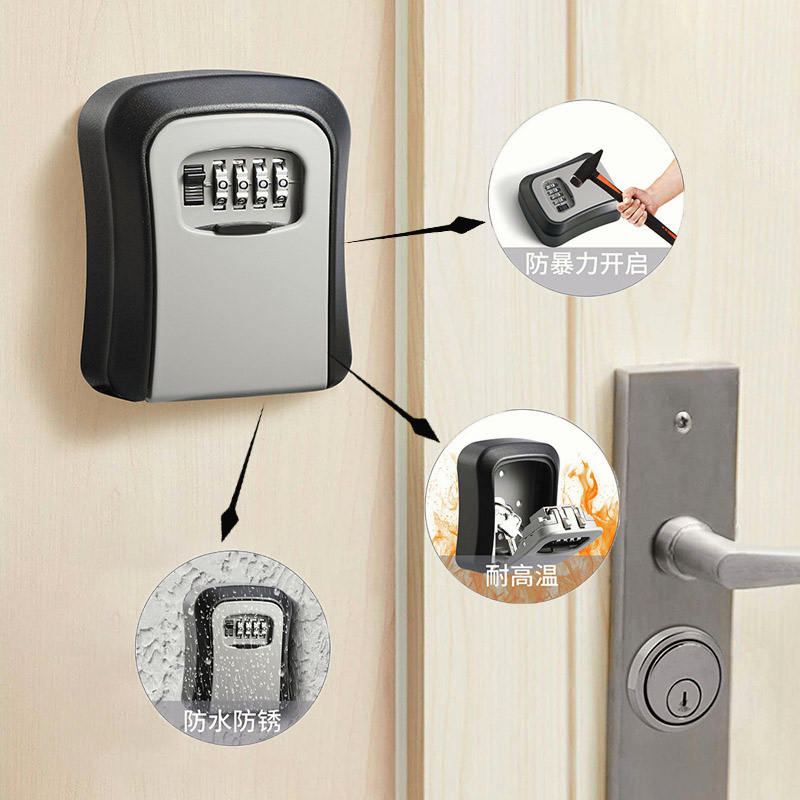 【Malaysia stock】Wall Mount Key Safe Box Numbering Lock Key Storage Lock