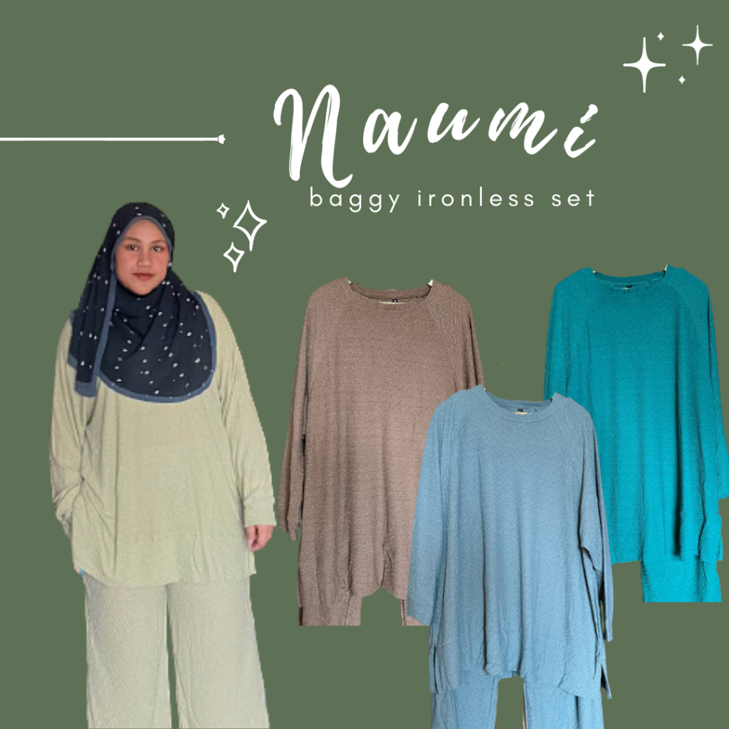 NAUMI PLUSSIZE IRONLESS SET | Shopee Malaysia