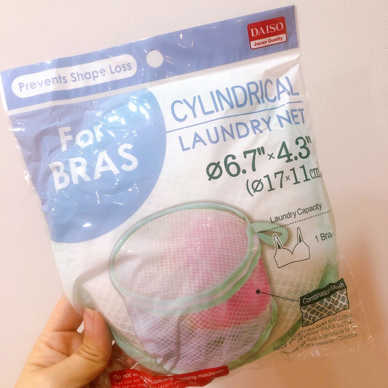 Daiso Bra Net Basket Laundry Bra Net Cylindal Prevent Shape Loss